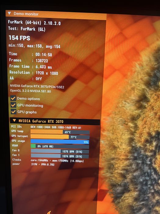 Видеокарта Nvidia Geforce Rtx 3070 от Palit Gainward.