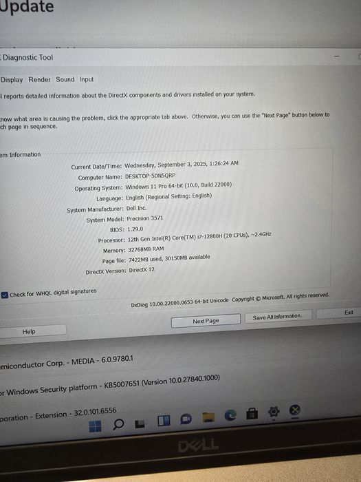 Dell precision 3571