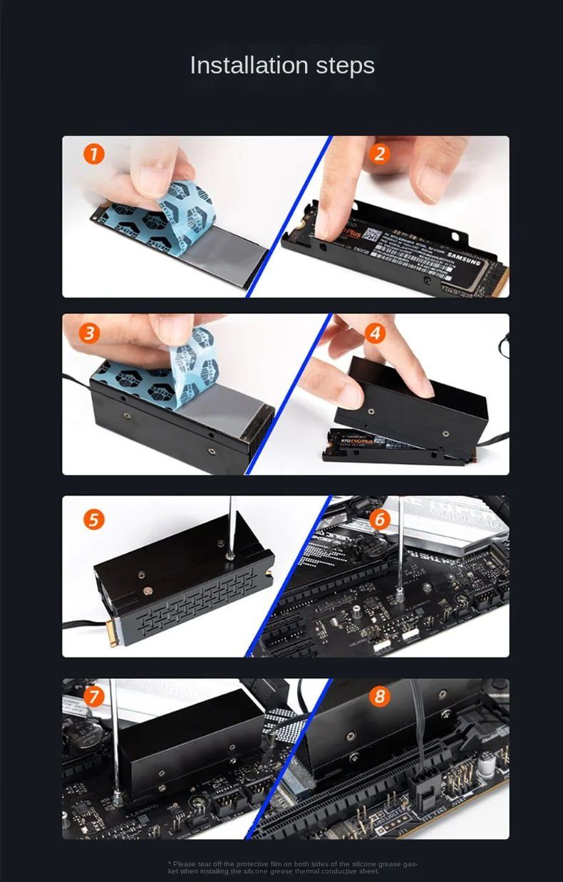 Радиатор для SSD  Ecsarmy M.2 С Отображением Температуры