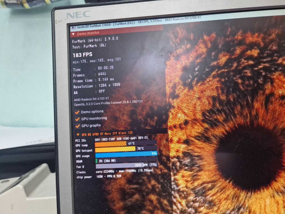 AMD Radeon XFX Speedster Swift 309 RX6700XT 12 GB Гаранция 3 месеца!