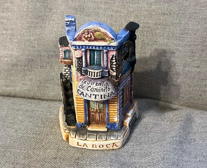 Suvenir La Boca Buenos Aires Caminito casuta decor ceramica 12 cm