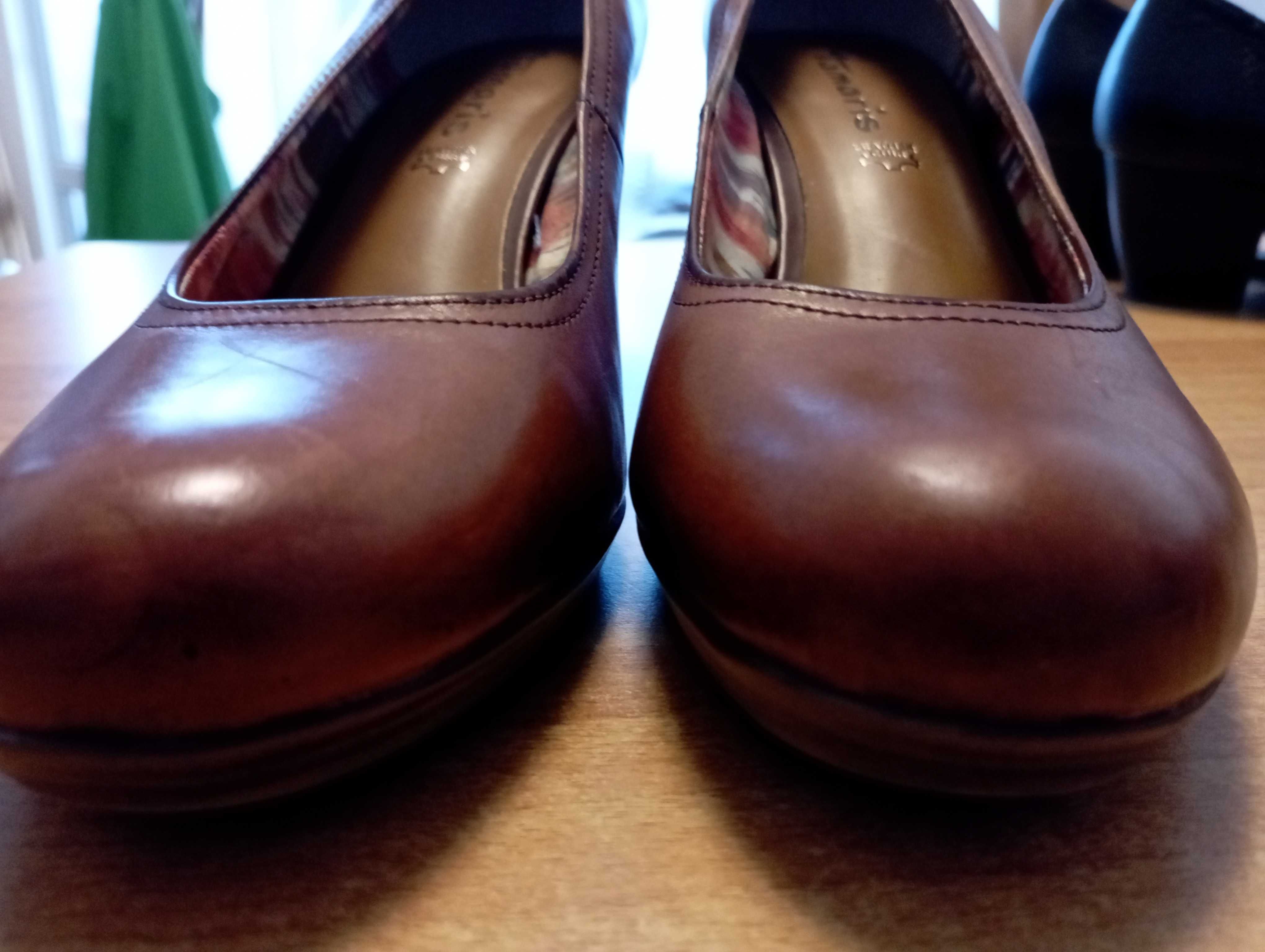 Дамски обувки естествена кожа, Tamaris, №41, стелка 25,5см.