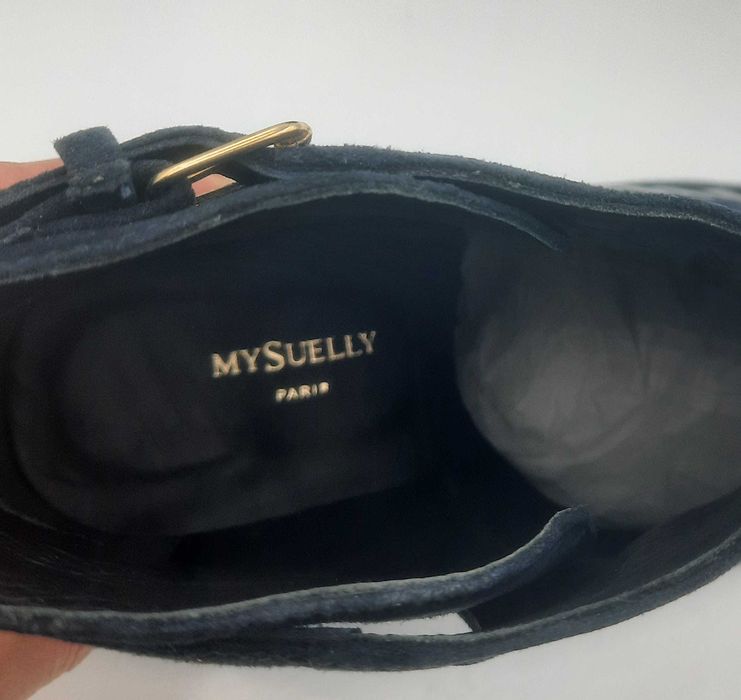 Botine lux MYSUELLY Paris noi handmade piele naturala integral 40