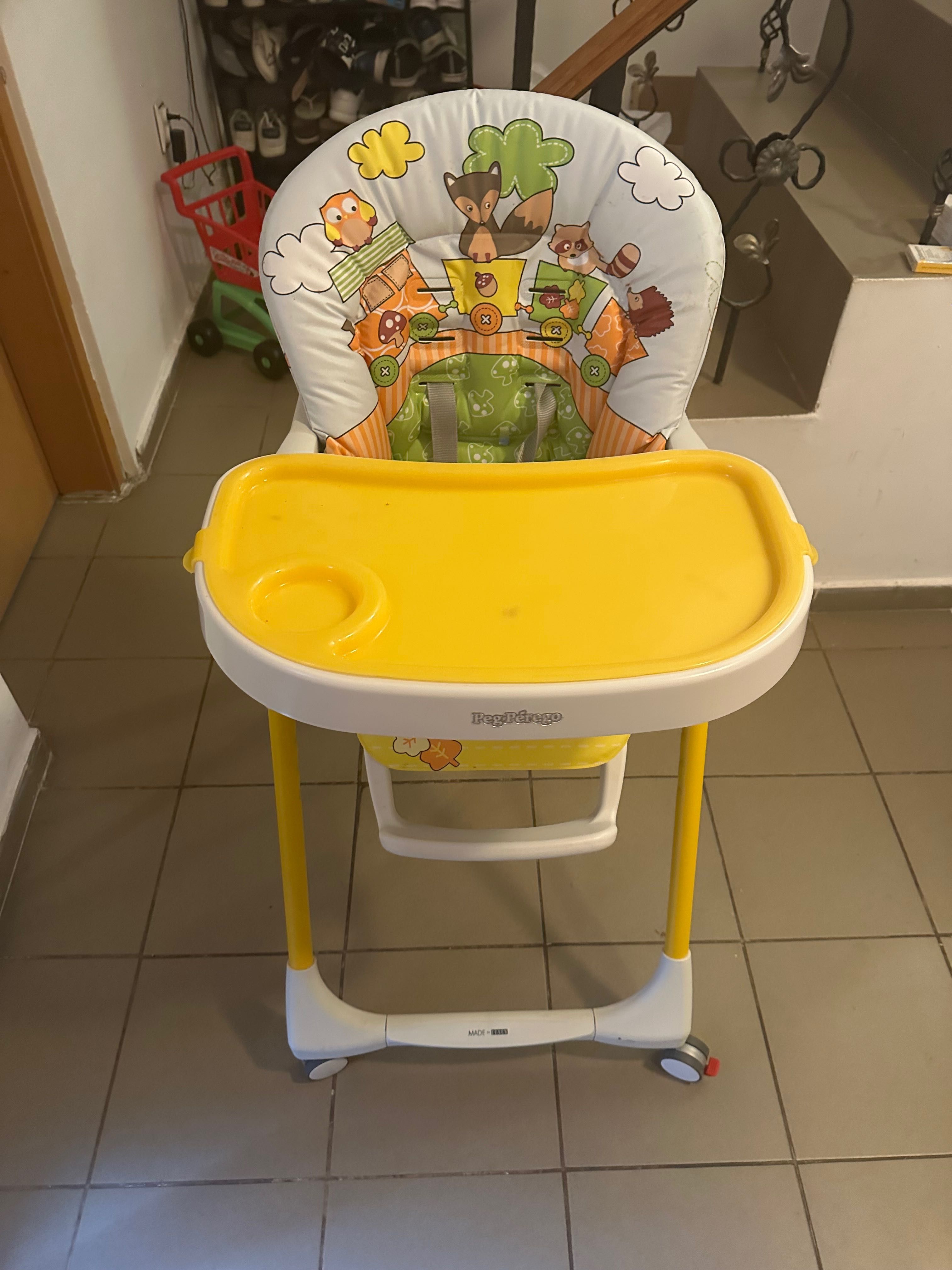 Scaun de masa Peg Perego Prima Pappa Zero Follow Me, Multicolor