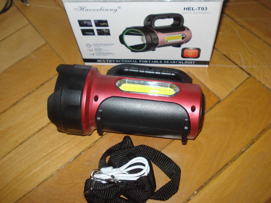 Lanterna de mana 30w cu acumulator 20000 pentru drumetii pescuit