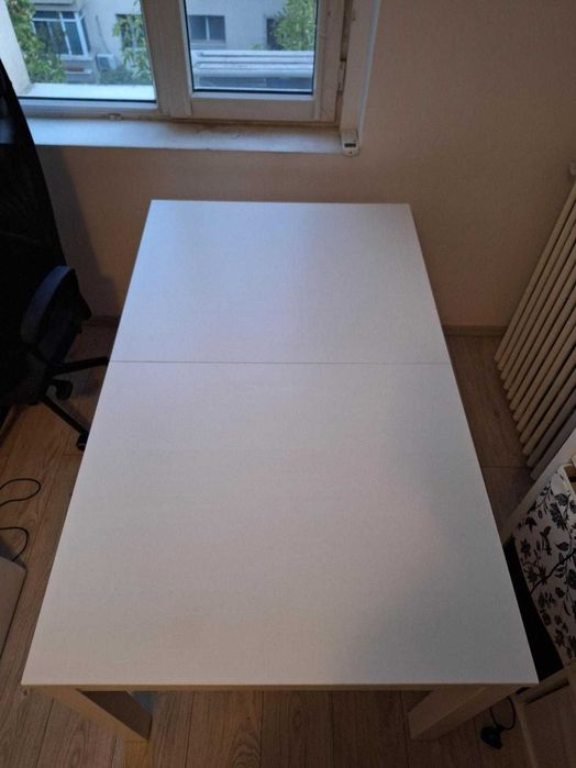 Masa Extensibila alba IKEA 6-10 persoane (optional cu 6 scaune LEMS)
