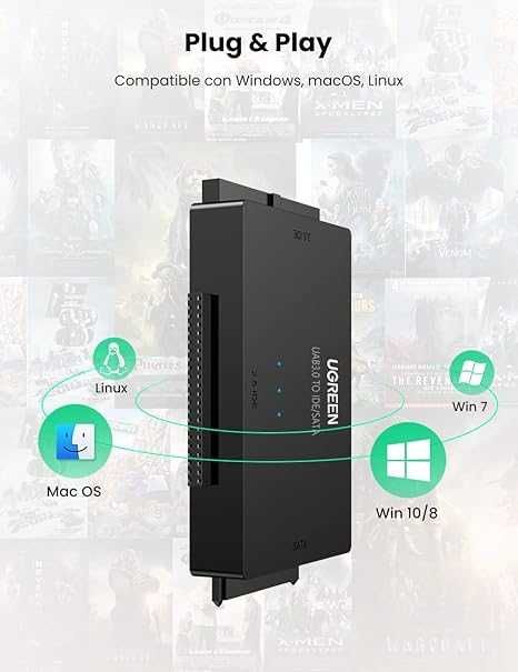UGREEN USB IDE адаптер-достъп до 3 устройства едновременно