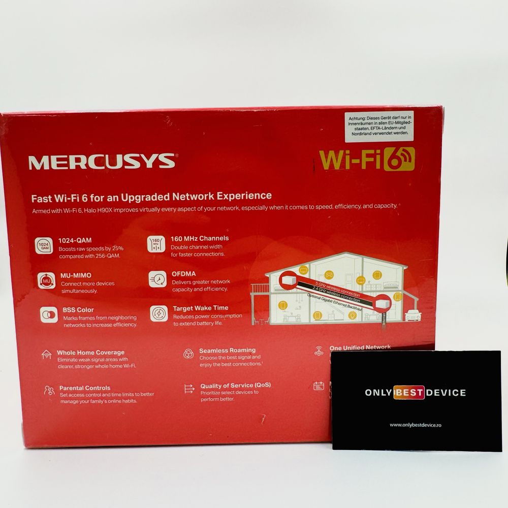 Router Wireless Mercusys AX6000 NOU / SIGILAT