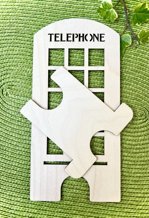 Поставка за телефон от дърво. Универсална! На едро! 1100 броя