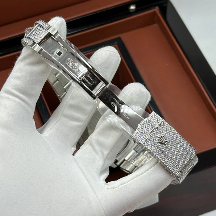 ceas rolex datejust pave blue dial 41,mm