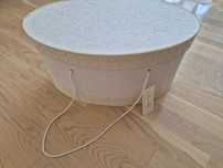 Cufar Botez Medeea Oval Dantela Capucino AnneBebe