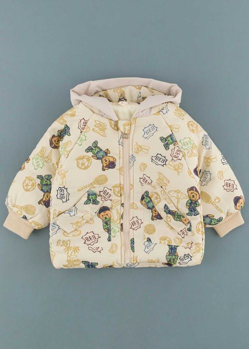 Детско яке с мечета, Екрю Цвят