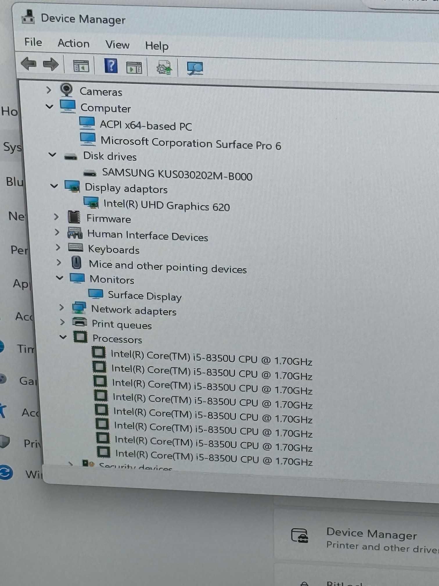 Microsoft Surface Pro 6 i5 8th/8RAM/256SSD