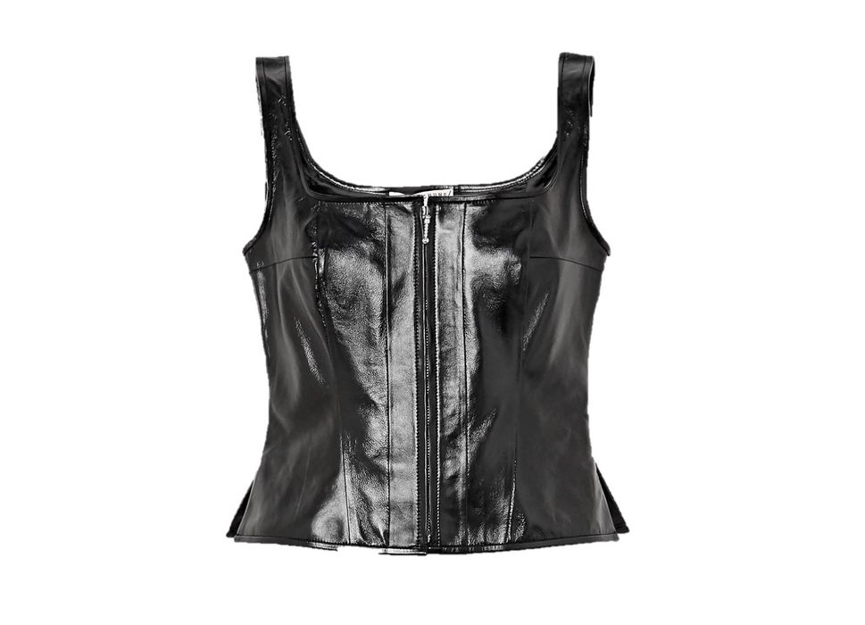 Кожено бюстие Alexachung, S - M, ново