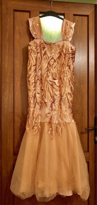 Rochie lunga de ocazie cu paiete