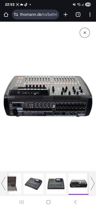 Behringer x32 compact și case Thon
