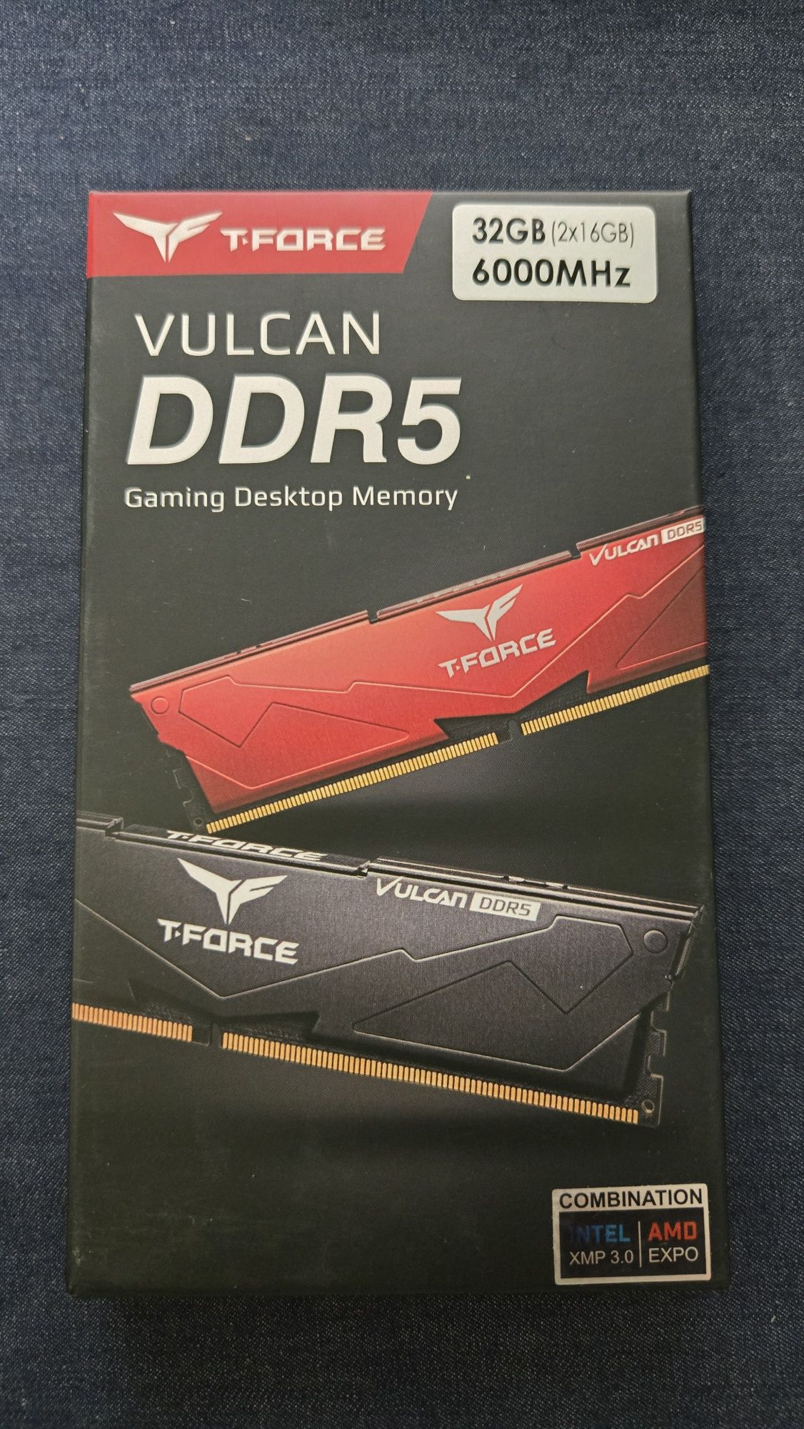 Оперативная память 32Gb DDR5 6000MHz Team Group T-Force Vulcan черные