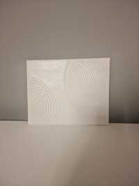 Tablou 3D alb realizat manual 24x30 cm