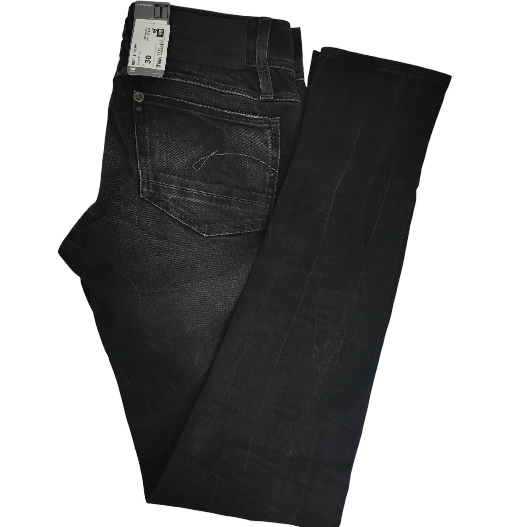 G-Star дамски дънки, черни, тесни, нови с етикет, номер 28, L2