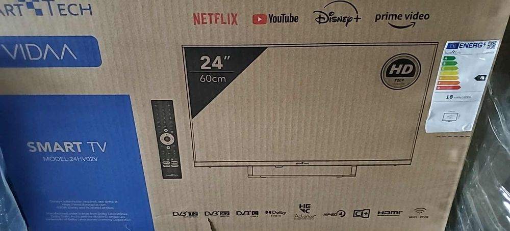 Vand Televizor LED - este Smart TV  NOU SMART TECH 60 cm model 24HV02V