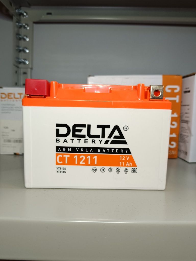 Мото Аккумулятор Delta CT 1211 YTZ12S YTZ14S 12V 11Ah