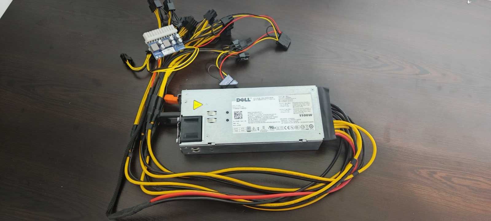 Kомплект захранване Dell 1100W с Pico box + 12 кабела 6+2 пина