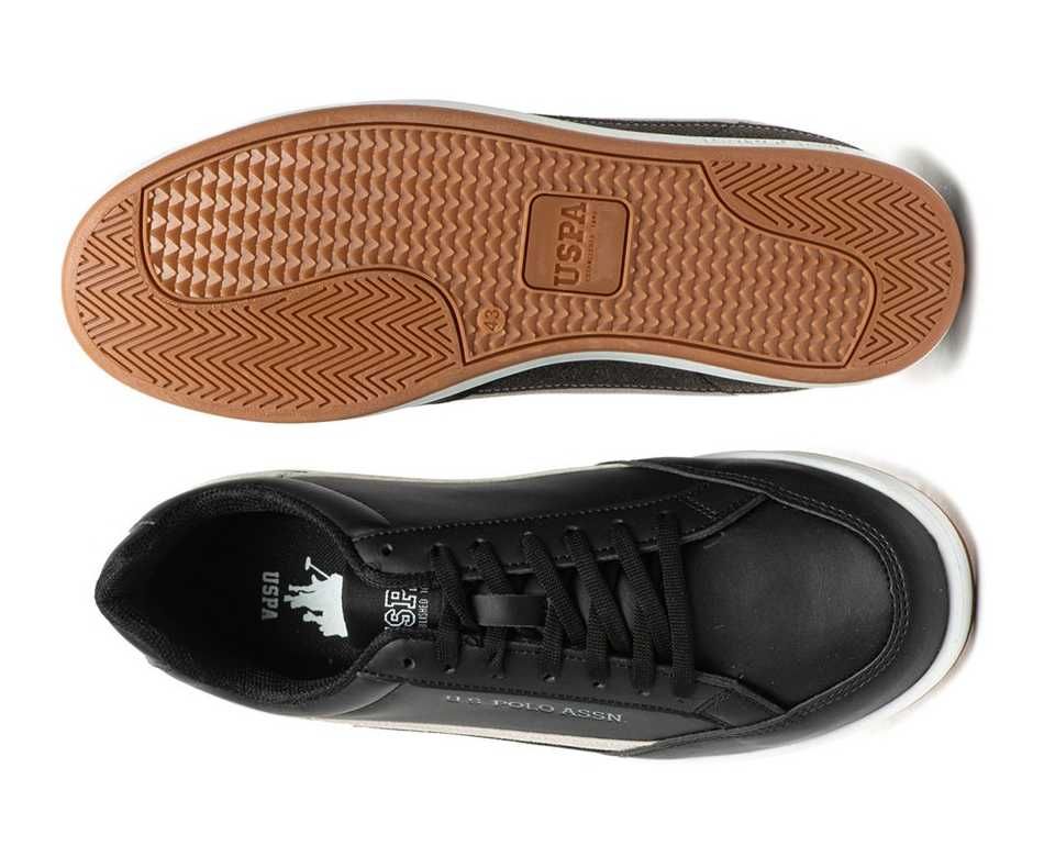 %ПРОМО% POLO® № 40 & 42 – Мъжки ежедневни кожени обувки в черно нови