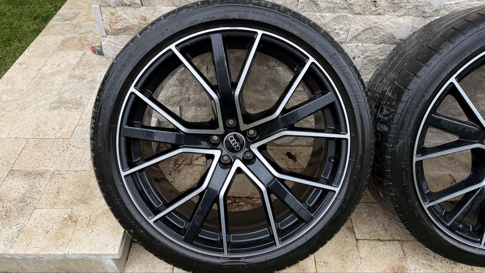 Set jante Audi Sport 22” cu anvelope Bridgestone 285/35R22 AO