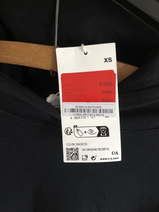 Hanorac negru bumbac C&A