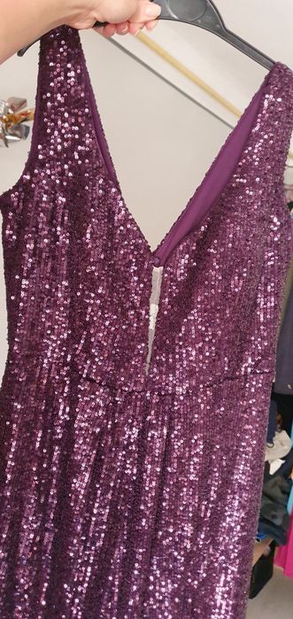 Vând rochie mov paiete M nunta/gala/seara
