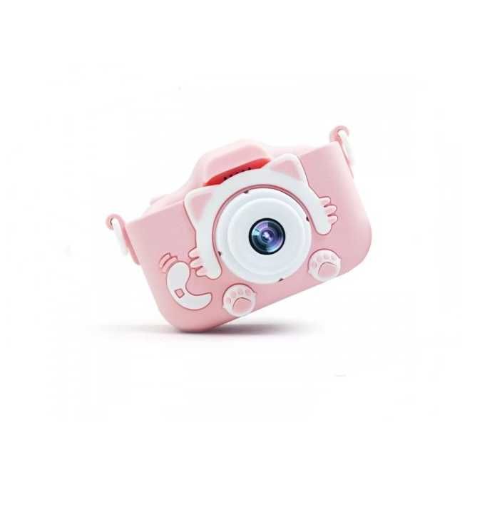 Детски фотоапарат с кейс, фото с калъфче, розов или син