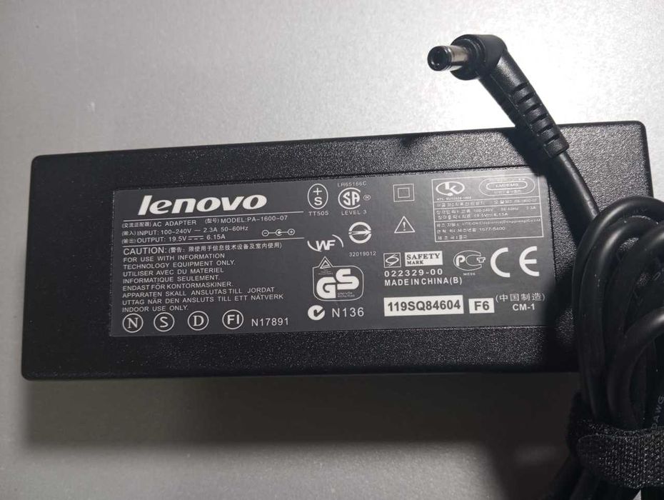Lenovo 19.5v 6.15A зарядка блок питания