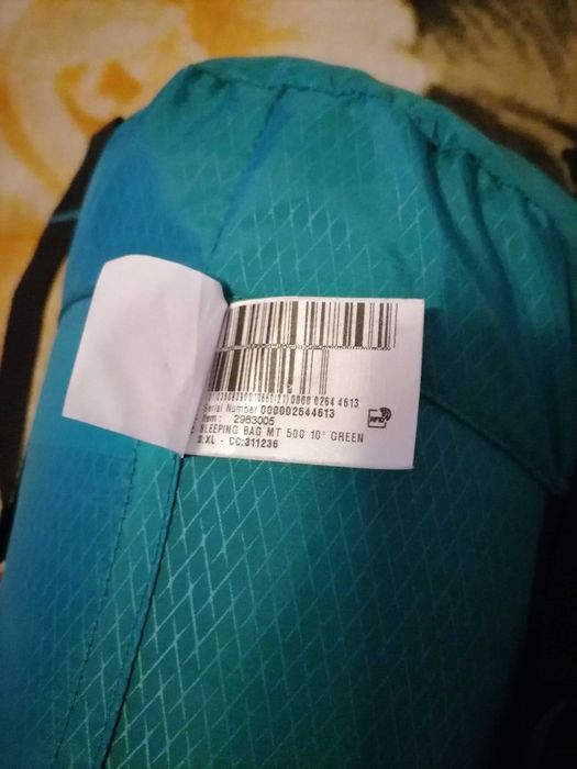 Sac de dormit Trekking MT500 10* C masura XL cu umplutura Poliester