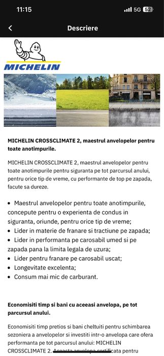 Cauciucuri Michelin all season