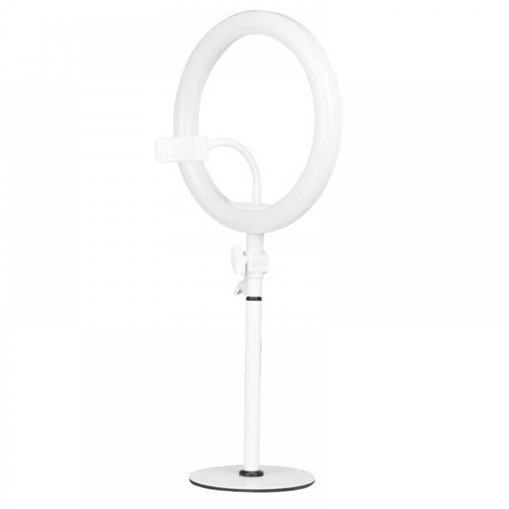LED лампа Ring 10" - 8W - бяла/черна