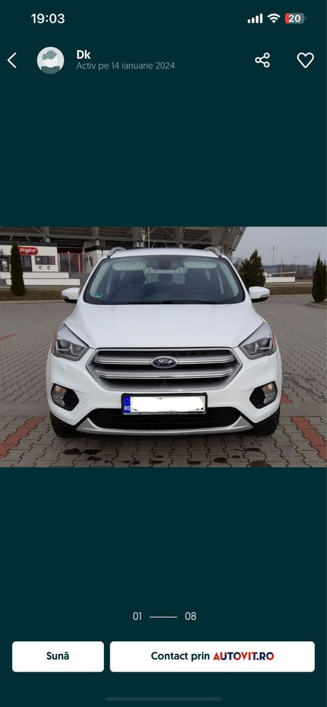 Ford Kuga 184cp 2017 primul proprietar,automata