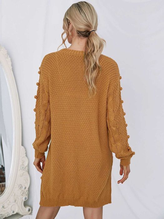 Есенно- зимна рокля, Елегантна рокля, Топла рокля, Миди рокля