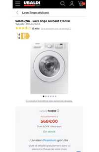 Masină de spălat rufe cu uscator Samsung 8/5kg WD8014046EWEF