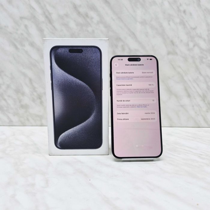iPhone 15 Pro Max 256GB, 100% Baterie Zeus Amanet Militari 33437