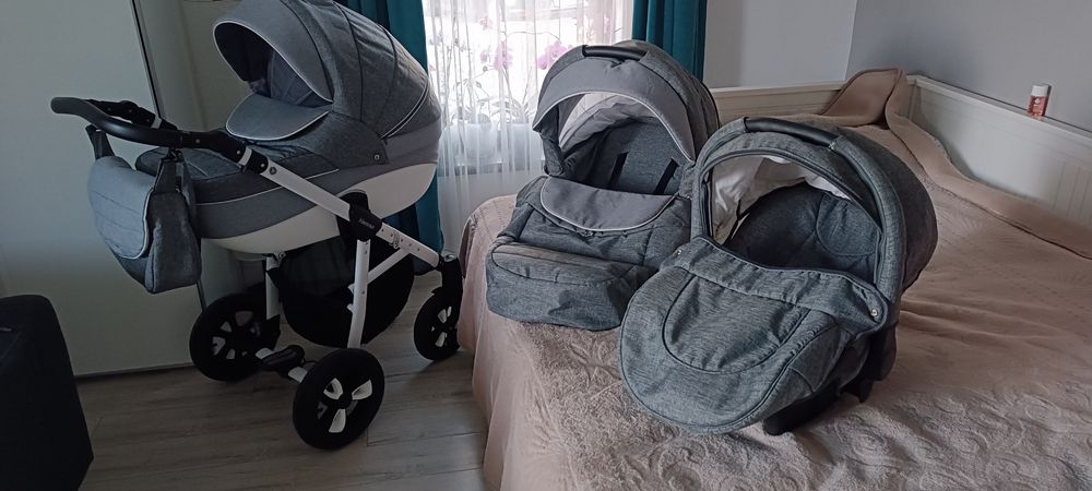 Carucior 3 in 1 Adamex Neonex TIP13, Gri
Cele trei piese ale carucioru