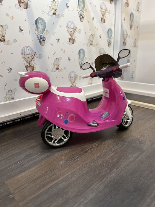 Vand scuter electric pentru copii, cu lumini, muzica, mers fata-spate