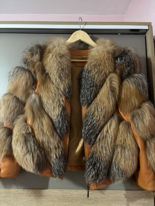 Дамско палто с дълъг косъм