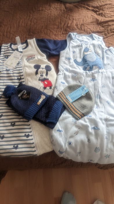 Детскa Шапка с шал 12/18мес+Шапка  Pepco ,зимни чувалчета за спане