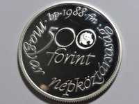 Lot 3 monede argint 28 grame Ungaria 200 forint 1975 + 500 forint 1988