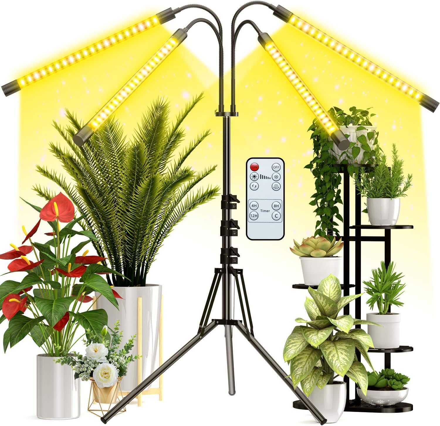Лампа за отглеждане на растения STELS, Трипод, Таймер, LED 90W