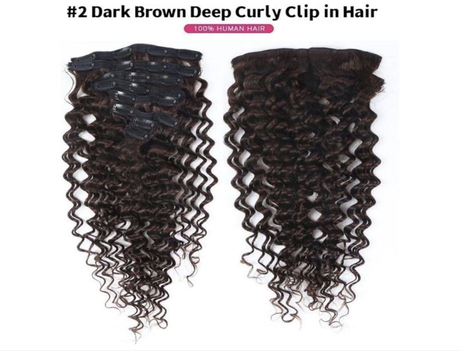 Extensii ondulate maro inchis 60cm 8bucati