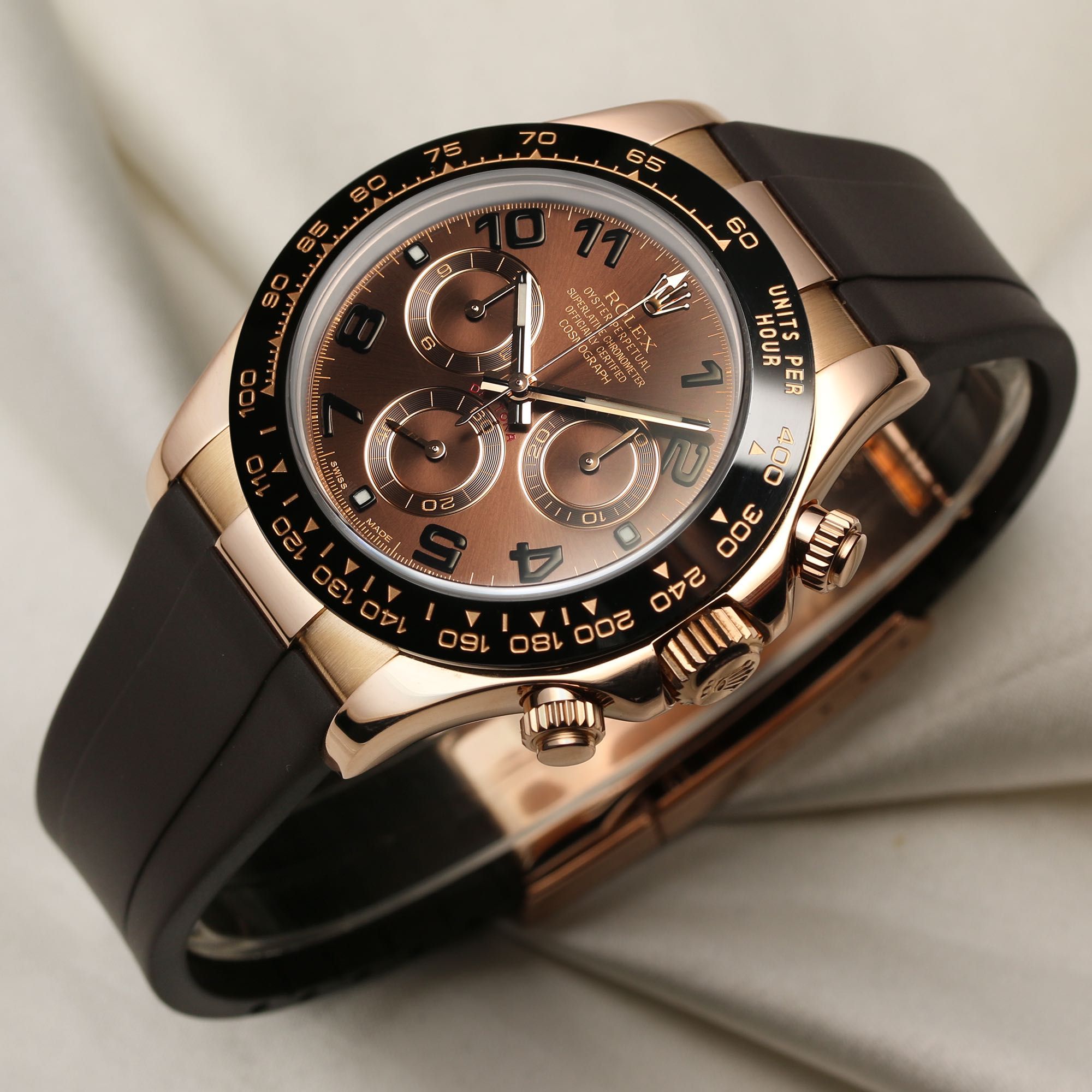 Rolex Daytona  Rose Gold Chocolate Dial