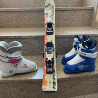 Детски ски с обувки и щеки