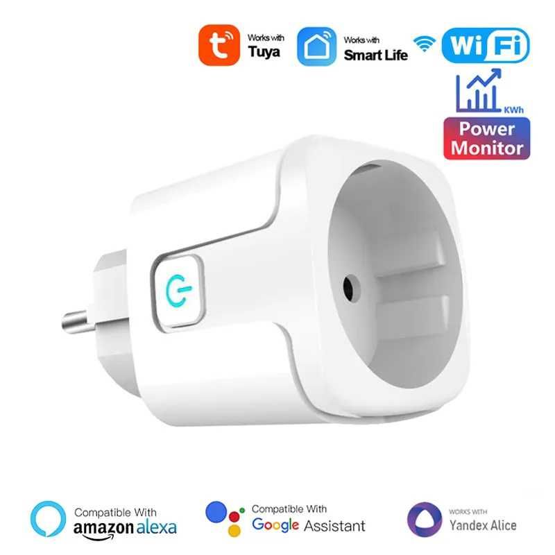 Wi-Fi smart Контакт с EU щепсел, Товаропоносимост 20А,  20214253