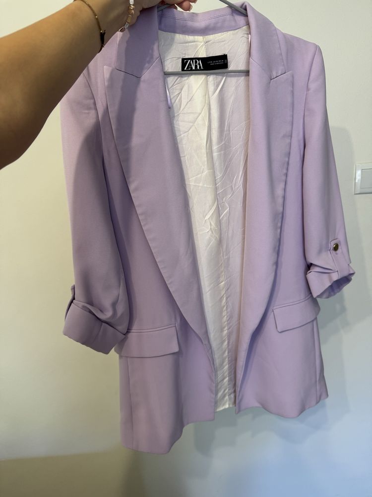 Лилаво Сако блейзър Зара Zara
